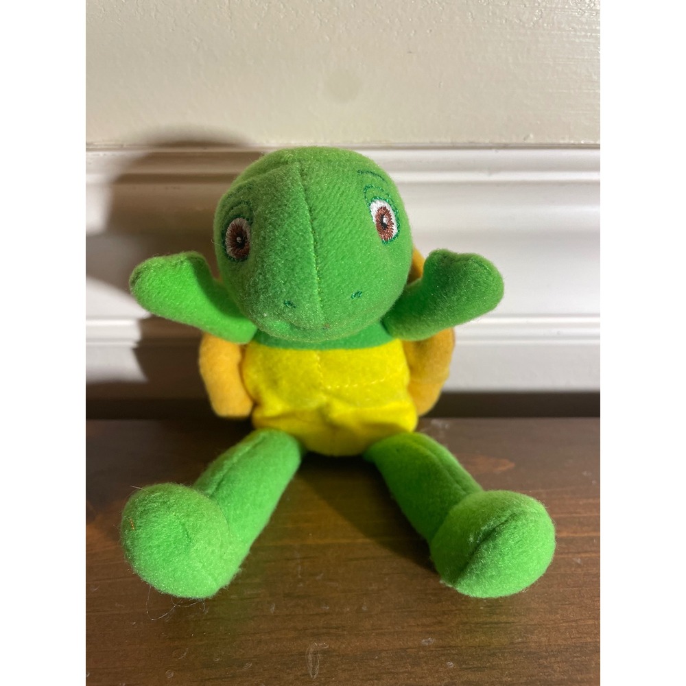 Franklin the Turtle Plush Stuffed Animal Green Yellow finger puppet